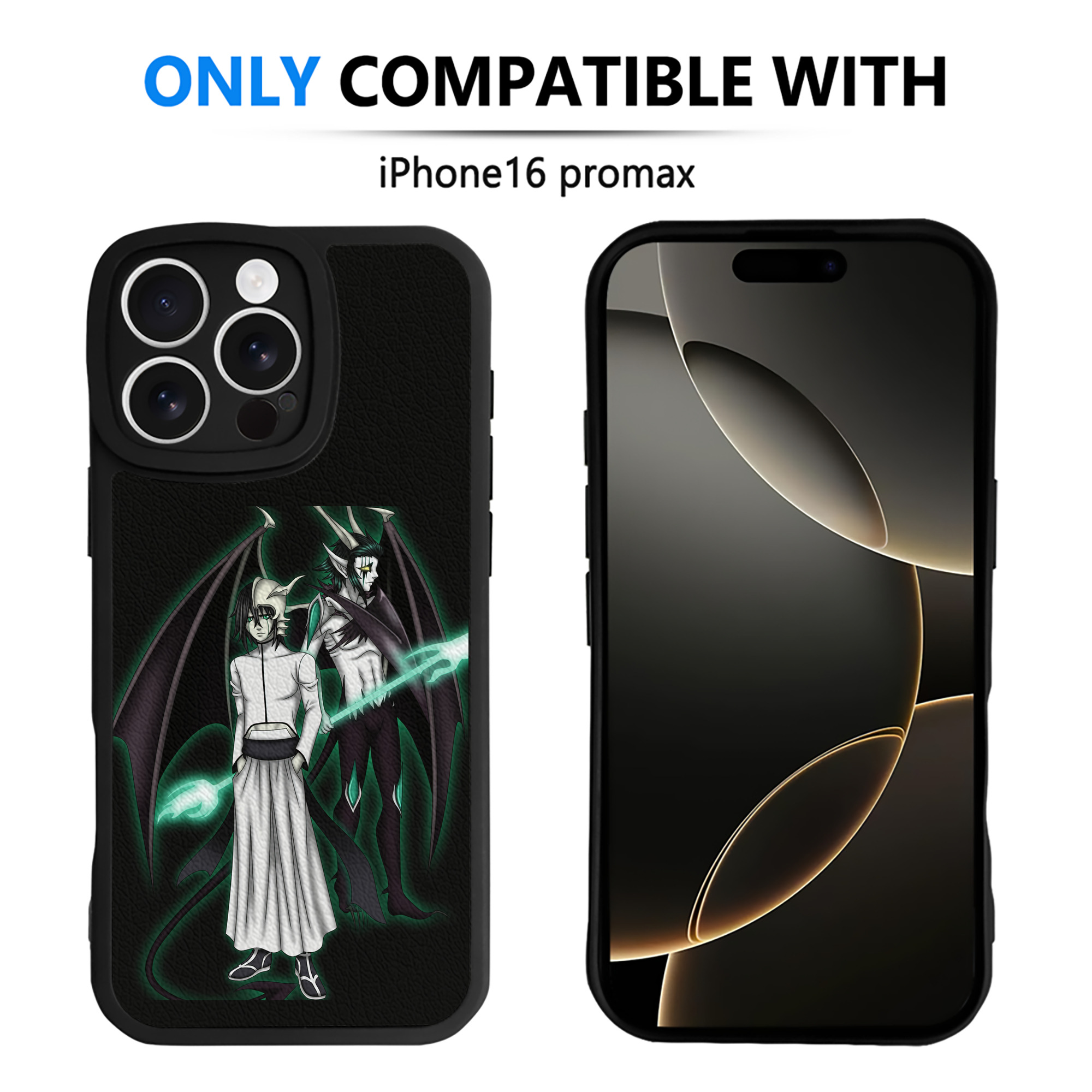 （画像用） ブリーチ ウルキオラ·シファー BLEACH Ulquiorra cifer 【iPhone 16シリーズ対応】シリコンスマホケース（レザー調） 材質：シリコン